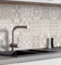 MyMaxxi Küchenrückwand Folie selbstklebend matt - einfache Montage ohne Bohren 0,4mm stark Versteift - Motiv Mosaik Beige 60cm hoch - Spritzschutz Küche Klebefolie - Kachel Fliese 180 x 60cm