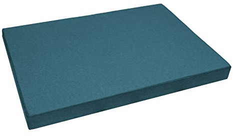 Garden Factory Funda de cojín para europalé 120x80x10 Turquesa (sin cojín), Funda Cojín Palet Exterior Interior con Cremallera, Respaldo o Asiento, Lavable, Hidrofóbico