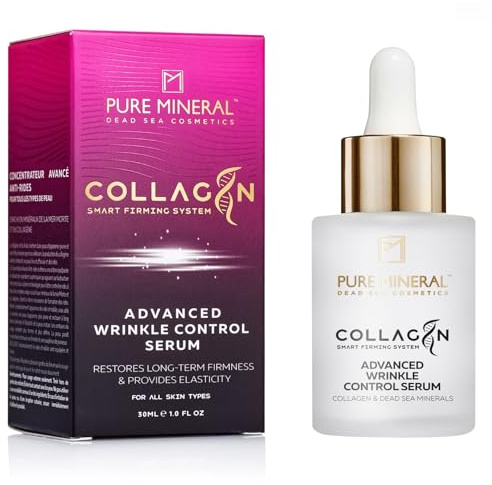 PURE MINERAL - Avancerat Antirynkserum med Kollagen - 30ml | Ansiktsserumet med kollagen återfuktar, hjälper till att jämna ut fina linjer och ger mer lyster.