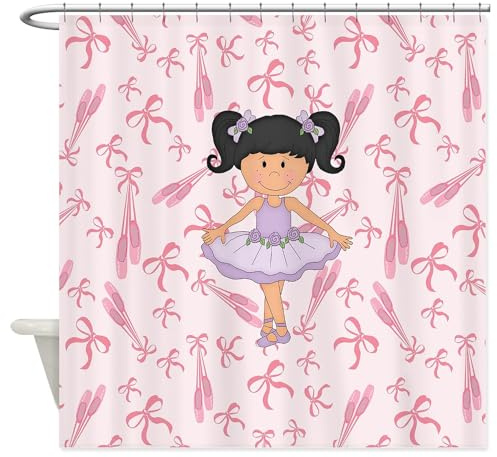CafePress Ballerina Purple Tutu Decorative Fabric Shower Curtain