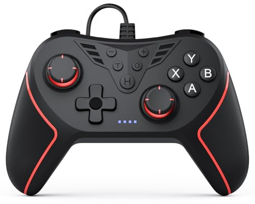 RivalPlay Manette pour PC, Manette PC pour XP/Win7/8/10/11, Mantette pour Steam Filaire avec Turbo/Capture d'Écran/Mappage/Double Vibration, Noir