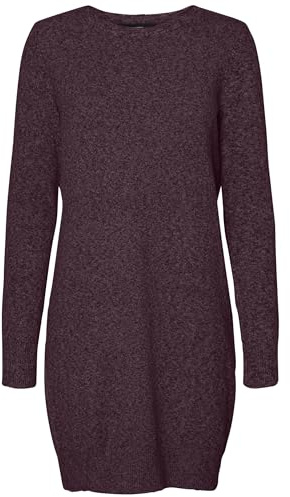 VERO MODA Vmmdoffy LS O-Neck Dress Ga Noos Vestido de Punto Mujer (Pack de 1)