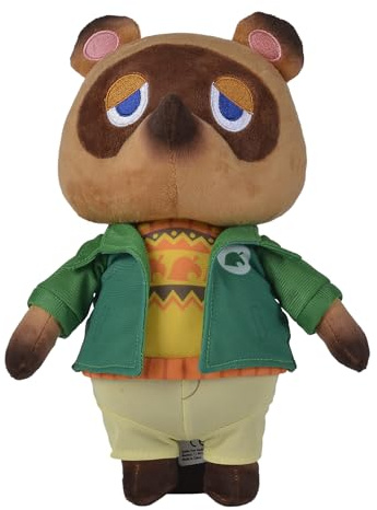 Simba Animal Crossing Tom Nook Winter - Peluche morbido, 25 cm, personaggio anime/videogioco