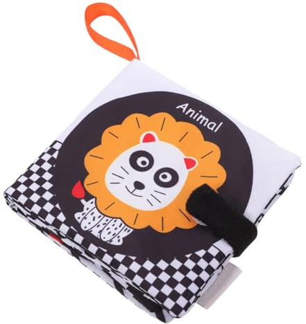 Kisangel Livre en Tissu pour Bébé en Velours Doux et Interactif, Jouet Éducatif Sûr Papier Bruissant, Favorise Développement Cérébral et Système Nerveux