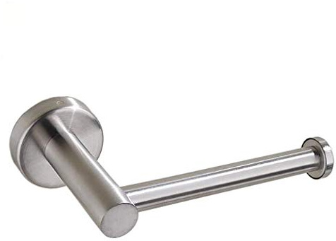 Ambiente Badserie Toilettenpapierhalter, Ersatzrollenhalter, Ersatzpapierrollenhalter 2in1 aus robustem Edelstahl matt - zur Wandmontage