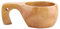 Fdit Wooden Tea Coffee Cup Portable Outdoor Natural Wood Drinks Lightweight Hardwood Eco-Friendly Drinking Mug Handle(Trunk)