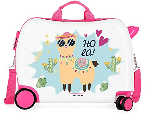 Movom Happy Time Maleta Infantil Multicolor 50x38x20 cms Rígida ABS Cierre combinación 34L 2,1Kgs 4 Ruedas Equipaje de Mano