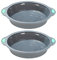 To encounter 9 Inch Silicone Round Cake Pans, 2 Pack Nonstick Silicone Baking Pans Set, Food Grade Silicone Cake Molds, with Metal Reinforced Frame More Strength