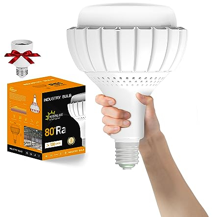 ESOP LED Lampadina E40 100W Luce Bianco Freddo con E27 Adattatore, Equivalenti 800W Incandescenza, 13000LM Industriale Lampadine a Led, 6500K Risparmio Energetico Lampada per Garage, Magazzino
