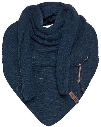 Knit Factory - Jaida Trekantssjal - Jeans - 190x85 cm