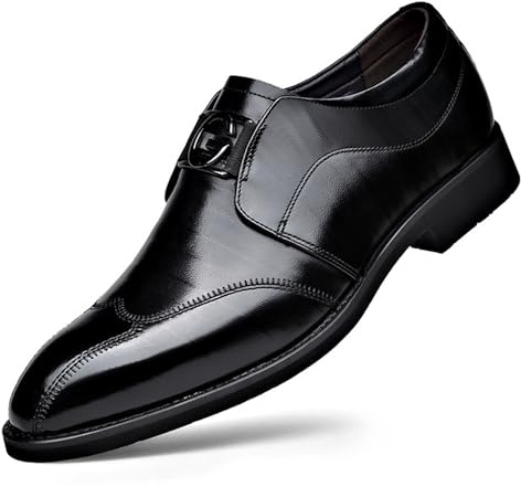 KYOESCAI Mocassins Homme Chaussures De Costume Derbies Habillées Formelles Affaires Oxford pour Hommes Mariage,Noir,44 EU