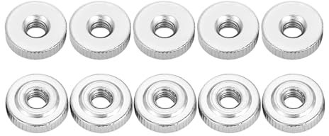 Tissting Écrou moleté GB807, Écrou en acier au carbone Nickeledé M3 M4 M5 M8 pour assemblage de machines, automobiles, électronique et meubles pour Professionnels et Amateurs de Bricolage