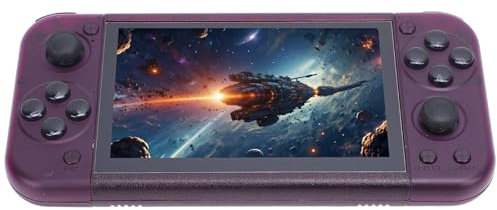 Console di Gioco Portatile RG50xx retrò, Emulatore di Gioco Portatile IPS 800x480 con Carta da 128 GB per Giochi 3D 3D, Supporta L'output TV Interfaccia Multimediale HD (Violet)