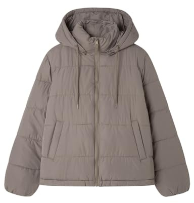 SPRINGFIELD Basic Puffed Jacket With Recycled Padding, Welt Pockets With Snap Buttons And Hood Chaqueta Abolojada Mujer