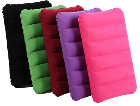 Hitopin 5PCS Cuscini Gonfiabili da Campeggio Leggero e Portatile,Cuscini Gonfiabili per Dormire Cuscino Cuscino,Cuscino d'Aria da Viaggio,Cuscino da Viaggio Gonfiabile,per Viaggio,Ufficio,Weekend
