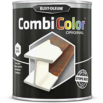 RUST-OLEUM 7394.0.75 Combicolor Original, Superior Metal Protection, Direct To Rust, Satin white-RAL 9010