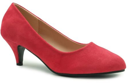 Womens Ladies Low Heel Court Shoes Comfort Pumps Smart Office Formal Work Party Wedding Occasion Heeled Court Heels Slip On Shoes