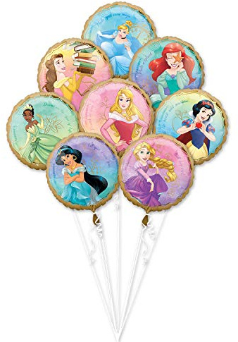 Mayflower Products Anagram Princess Once Upon A Time Foil Balloon Bouquet, Medium, Multicolor (3980801)