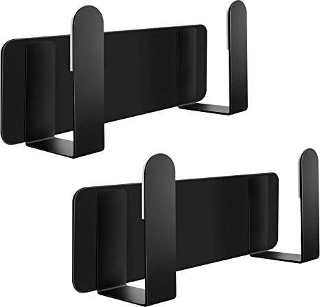 YOUGRIDDA Pot Lid Rack, Wall Mounted 304 Stainless Steel Pan Lid Organizer Holder, 3M Self Adhesive, Kitchen Cooking Utensil Tool (Black,Set of 2)