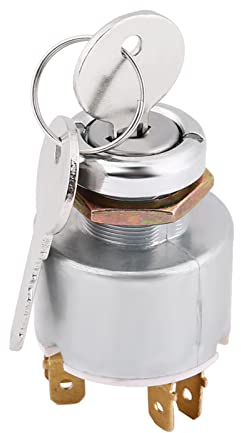 Tiiyee Interruptor de Encendido Universal 12V, Arranque Llave a Prueba Agua con Controles 3 Posiciones y Apagado Llaves Control Automático del Coche Posición Botones para Automóviles Motocicleta