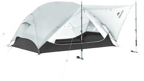 Naturehike Mongar UL Tenda Ultraleggera Antivento Impermeabile da Trekking Doppia Portatile 1/2 Persona 3-4 Stagione per Campeggio Escursionismo