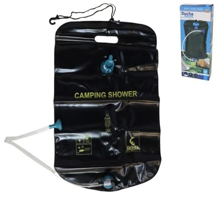 MIMOCASA Duchas de Camping de 20L - Bolsa de Agua Portátil - Ducha portátil de Acampada Escalada, con Manguera y Cabezal, Senderismo y Aire Libre (Ducha Solar 20L)