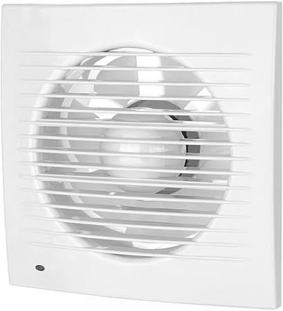 VoltShine Badrumsfläkt 15 W 21 x 21 x 8 cm vit fyrkant för 15 cm rör - förbättrar ventilationen och förhindrar fukt i små utrymmen.