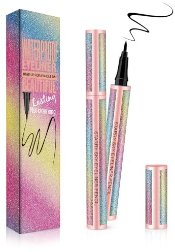 Eyeliner Liquide Noir Waterproof, Embout Ultra-Précis pour Tracé Parfait, Eye Liner Noir Waterproof, Maquillage Durable et Confortable, Eye Liner Waterproof pour Tous Styles