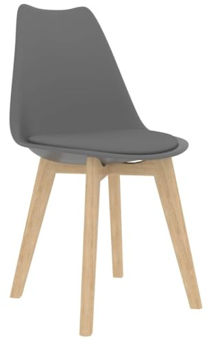Frdhee Sillas de comedor silla de visitante,Sillas de comedor 4 PCS. Plástico gris,Sillas de comedor para comedor,sala de estar,dormitorio