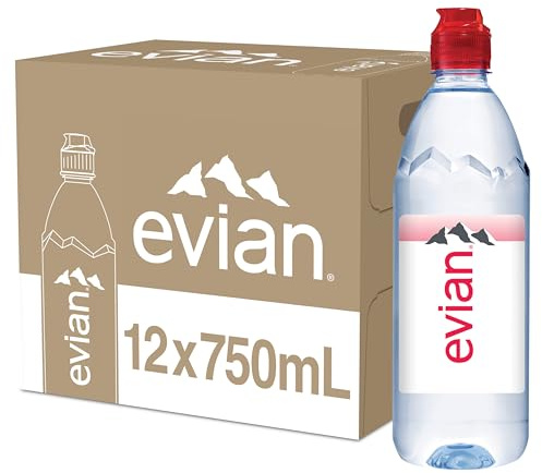 EVIAN Evian Natural Mineral Water Sports Cap 75cl (PACK OF 12)