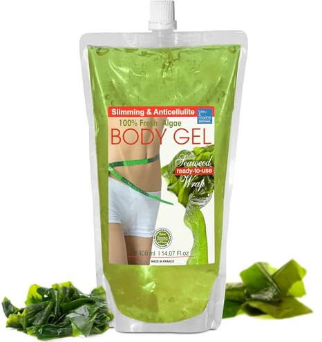 Gel Anti Celulitis y Adelgazante de Algas 400 ml Envoltura Corporal Reafirmante y Reductora. Apto en Tratamiento Anticelulitico con Aparato, en Cabina y Casa. Firming Body Wrap.