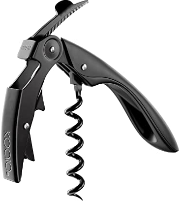 Koala Spain 6259nn01 High Tech 2-Takt-Korkenzieher, Edelstahl Kunststoff Teflon, Schwarz
