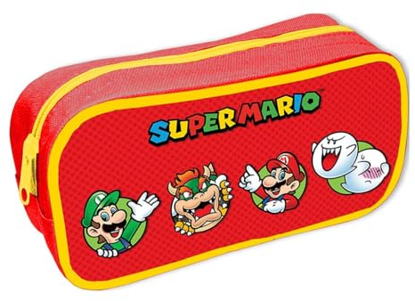 Pyramid Europe Unisex Nintendo: Super Mario Character Circles Rectangle Pencil Case (Halterung), Rot, Einheitsgröße