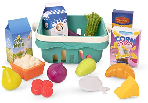 B. toys - Fraîchement cueilli - Jouer à la Nourriture et au Panier - 18 pièces de Nourriture pour Jouets - Épicerie, Cuisine, Jouet de Cuisine - Jeu d'éveil pour Tout-Petits et Enfants - 2 Ans et +