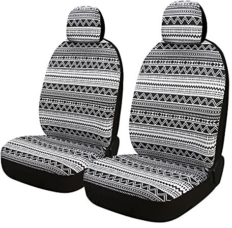 SOBONITO Auto-Sitzbezüge Vordersitze,Sitzbezug Set Universal für Fahrersitz und Beifahrer Zubehör,Schonbezüge,Schweres Deckentuch Stoff (FR-D)