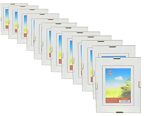 Pack de 12 Marcos Clip, Medidas de 15 x 20 cm, con metacrilato, Ideal para el hogar o para Trabajo, Marco de Fotos, decoración, Marco de plástico, Cuadro casa, Marco con Pinzas (12uds / 15 x 20 cm)