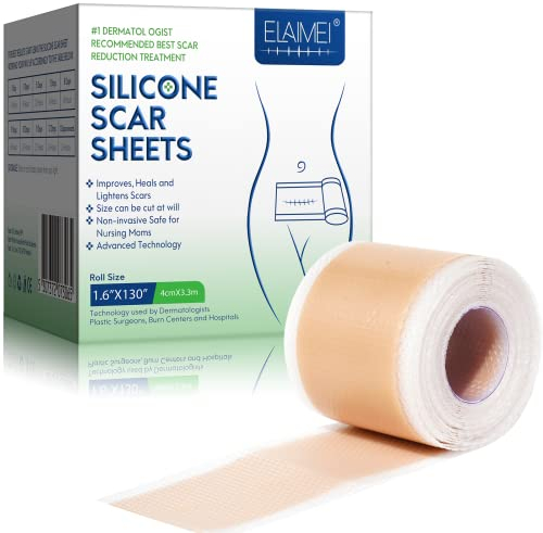 Silikon-Narbenblätter (1,6 x 130 - 3,3 m), medizinisches Silikon-Narbenband, schmerzlose Silikon-Entfernungsstreifen zur Narbenheilung, alle chirurgischen Schnitte (1,6x130-3,3M)