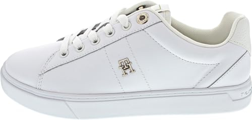 Tommy Hilfiger Damen Court-Sneaker Schuhe, Weiß (White), 37 EU