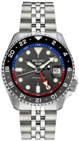 SEIKO 5 Sports SKX GMT Automatic Grey Dial Men's Watch SSK019