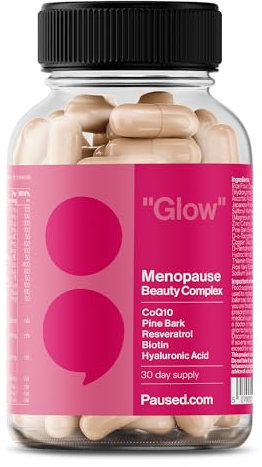 Skin, Hair & Nail Health Supplement - 60 Capsules | Enhanced Menopause Beauty Complex Support with Vital Plant Nutrients | Promotes Collagen & UV Protection | Vegan, Non-GMO, Gluten-Free