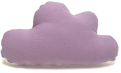 Blausberg Baby – molnkudde personlig, baby gåva med namn och födelsedatum för födseln, dop – muslinlila – alla material Oeko-TEX Standard 100 certifierad
