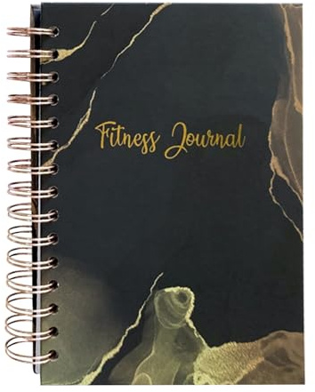 CENMOO Inbunden träningsbok, A5 okomplicerad workout journal, loggbok, inbunden fitnessspårare med tjockt papper för träning och styrketräning
