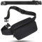 Bauchtasche Gürteltasche Hüfttasche mit Einem 30 cm Verlängerten Gürtel Unisex Modern Umhängetaschen Handytasche für Outdoor Reise Wandern Hundetraining Damen und Herren Schwarz