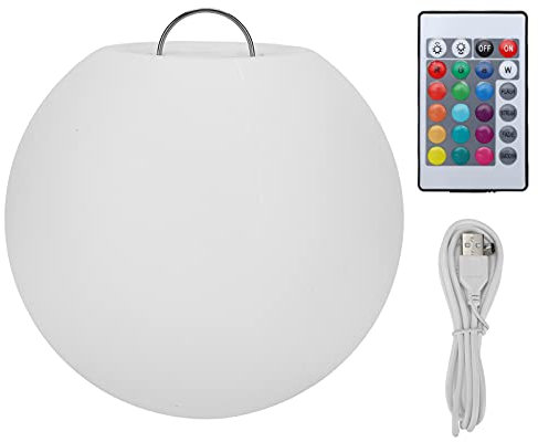 Flytande poollampor uppladdningsbar 20 cm LED klotlampa IP67 vattentät pool bollar lampa 16 färger 4 lägen lång festdekoration för pool trädgård bakgård