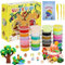 Modelliermasse-Set 24 Farben,Modelliermasse Lufttrocknend Lufttrocknende magische Knete für Kinder, Nontoxic DIY Kinder Knete gehören von 3-12 Jahren