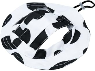 LuckyOpt Cappello da sole per animali domestici, regolabile in corda con fibbia a vista con orecchie esposte, cappello da pescatore per cuccioli, gatti, cani di piccola taglia e animali domestici di
