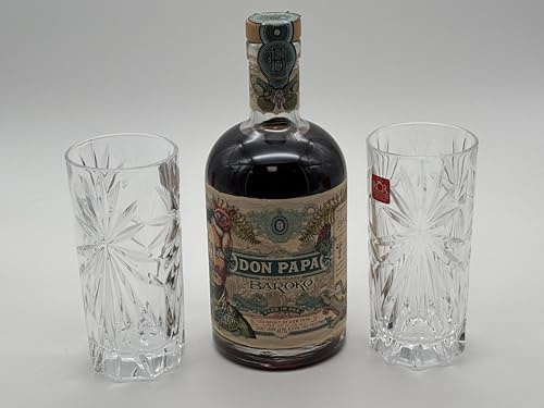 Don Papa Baroko Geschenkset mit 2 Longdrink Gläsern 40% | 700ml