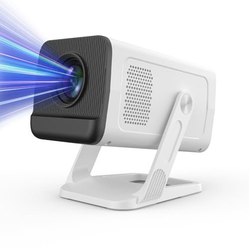 Mini Projector with WIFI 6 and Bluetooth, Native 720P HD Supports 4K 1080P, Portable Projector with Auto Keystone, Movie Projector for Laptop, PC, Smartphone.