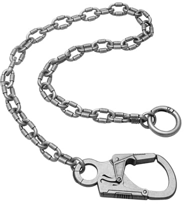 Ahiller Chaîne de Portefeuille Renforcée pour Hommes - Chaîne de Sécurité Biker 24,5 (62 cm) à Double Verrouillage pour Jeans, Pantalons et Clés (Alliage profond)