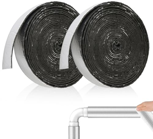 Lot de 2 rouleaux d'isolation de tuyaux en mousse - Isolation des tuyaux de chauffage - Pour enrouler les tuyaux - En mousse - 10 m x 0,5 cm